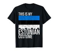 Vintage This Is My Estonian Flag Costume for Halloween T-Shirt