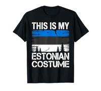 Vintage This is My Estonian Flag Costume Patriotic Men Women T-Shirt