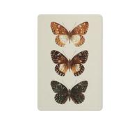 Vintage Three Butterflies Tin Metal Signs Wall Art Decorations for Bar Pub Club Cafe Room Farmhouse White 30x20cm