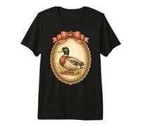 Vintage Thrifted Mallard Duck Grandma Core Coquette Cot Premium T-Shirt