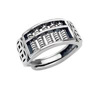 Vintage Thumb Ring for Creative Spins Abacus Ring Matching Ring Metal Gentlemen Ladies Ring Spinner Beads Jewelry Gifts