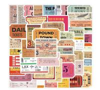 Vintage Ticket Sticker Retro Entrance Ticket Sticker DIY Computer Washi Scrapbooking Stickers Student Stationery Arts Crafts
