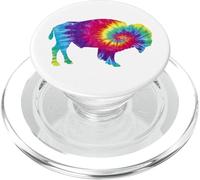 Vintage Tie Dye Bison American Buffalo Retro T-Shirt PopSockets PopGrip for MagSafe