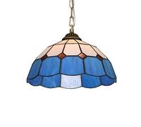 Vintage Tiffany Style Chandeliers, Stained Glass Ceiling Light Fixtures, Modern Adjustable Pendant Hanging Lamp for Bedroom Living Room Dining Room Kitchen [ Energy Class A ++ ],B,30CM