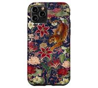 Vintage Tiger Amidst Blossoms Asian Garden Art Flower Lover Case for iPhone 11 Pro