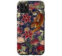Vintage Tiger Amidst Blossoms Asian Garden Art Flower Lover Case for iPhone 11 Pro Max