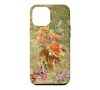 Vintage Tiger Amidst Blossoms Asian Garden Art Flower Lover Case for iPhone 12 Pro Max