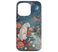 Vintage Tiger Amidst Blossoms Asian Garden Art Flower Lover Case for iPhone 13 Pro