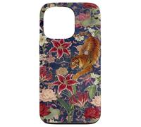 Vintage Tiger Amidst Blossoms Asian Garden Art Flower Lover Case for iPhone 13 Pro