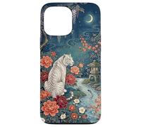 Vintage Tiger Amidst Blossoms Asian Garden Art Flower Lover Case for iPhone 13 Pro Max