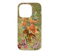 Vintage Tiger Amidst Blossoms Asian Garden Art Flower Lover Case for iPhone 14 Pro
