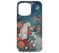Vintage Tiger Amidst Blossoms Asian Garden Art Flower Lover Case for iPhone 14 Pro Max