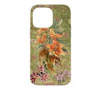 Vintage Tiger Amidst Blossoms Asian Garden Art Flower Lover Case for iPhone 14 Pro Max