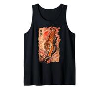 Vintage Tiger Cherry Blossom Ukiyo-e Japanese Culture Tank Top