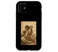 Vintage Tiger Surfing Kanagawa Japanese Ukiyo-e Surfer Case for iPhone 11