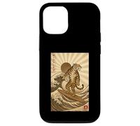 Vintage Tiger Surfing Kanagawa Japanese Ukiyo-e Surfer Case for iPhone 12/12 Pro