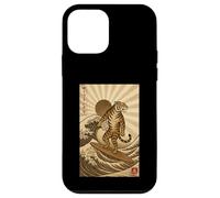 Vintage Tiger Surfing Kanagawa Japanese Ukiyo-e Surfer Case for iPhone 12 mini
