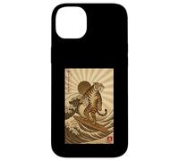 Vintage Tiger Surfing Kanagawa Japanese Ukiyo-e Surfer Case for iPhone 14 Plus