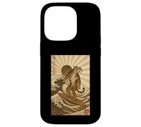Vintage Tiger Surfing Kanagawa Japanese Ukiyo-e Surfer Case for iPhone 14 Pro