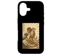 Vintage Tiger Surfing Kanagawa Japanese Ukiyo-e Surfer Case for iPhone 17