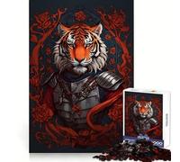 Vintage Tigers Jigsaw 1000 Pieces for Adults Focus Enhance Casual Relaxation Smooth Cut Lovely Gift (38x26cm)