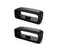 Vintage Time Watches 2 x Rubber Watch Strap Part Silicone Keeper Replacement Sports Black Holder Retainer Loop Smart Watch | Various Sizes | 20mm | 2 Pack