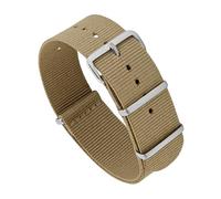 Vintage Time Watches | NATO Style Khaki Brown Watch Strap Band Military Army Stainless Steel Nylon Bracelet | 18mm 20mm 22mm 24mm