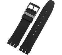 Vintage Time Watches | Watch Strap 12mm Black Silicone (14mm) fits Swatch Compatible Rubber Replacement Band