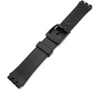 Vintage Time Watches | Watch Strap 17mm Black Silicone (20mm) fits Swatch Compatible Rubber Replacement Band