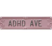 Vintage Tin Adhd Ave Sign Retro Metal Sign Suitable For Street Bar - Multi-Purpose Metal Sign For Outdoor Use Plaque 4x16 Inch