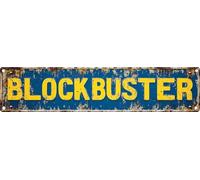 Vintage Tin BLOCKBUSTER Sign Retro Metal Sign,Suitable for home, street, shop, garage, bar, farm, garden - multi-purpose metal sign for indoor/outdoor use Plaque 4x16 Inch