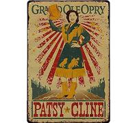 Vintage Tin Metal Poster Sign Celebration of Life Decorations Patsy Cline Grand Oleopry Retro Wall Art Decor Iron Painting for Home Kitchen Cafe Pub Plaque 8x12 Inch