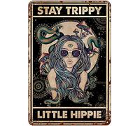 Vintage Tin Metal Sign Stay Trippy Little Hippie Decor Poster Wall Art Decor Kitchen For Home Cafes Sign Plaque 20x30cm