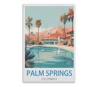 Vintage Tin Painting Metal Retro Signs, Home Wall Decorations Poster Plaque for Pub Bar Club Cafe Kitchen Restaurants Palm Springs California20x30cm(8x12 Zoll) A630