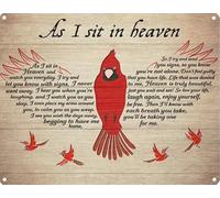 Vintage Tin Sign Cardinal That Fell from The Sky When I was Sitting in Heaven. Home Wall, House Garage Bar Decoration Sign 5.5x8 inhces