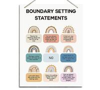 Vintage Tin Sign Coping Skills Decor, Wall Decor Art, Psychology Anxiety Support, Positive Psychology tin Sign, Counsellor Office Decor, Boundary Setting Statements Sign 8x12in