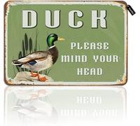 Vintage Tin Sign Duck Please Mind Your Head Iron 7.8X11.8 Inch Decoration Plaque Sign for Home Kitchen Bedroom Farmhouse Garden Yard Funny Wall Decor