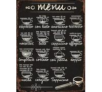 Vintage Tin Sign Funny Plaque Plaque 15 Coffee Recipe Menu Vintage Wall Decor Tin Sign Funny Decorations For Home Bar Pub Cafe Farm Room Metal Poster 14x20cm