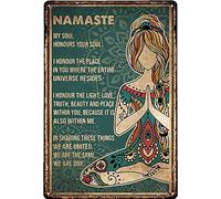 Vintage Tin Sign Funny Plaque Plaque Namaste My Soul Honours Your Soul Ib Sharing These Things Vintage Wall Decor Tin Sign Funny Decorations For Home Bar Pub Cafe Farm Room Metal Poster 20x30cm