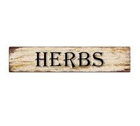 Vintage Tin Sign Herbs Metal Plaque Home Bar Cafe Club Garden Farm Decor Hanging Poster Retro Wall Art Prints 4x16 Inch