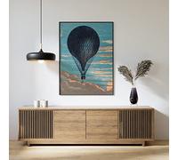 Vintage Tin Sign Metal Plaque Hot Air Balloon Metal Sign Retro Wall Decor For Home Bars Restaurants Garden Bedroom Office Hotel Cafes Store Sign 20x30cm