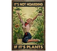 Vintage Tin Sign Metal Plaque It'S Not Hoarding If It'S Plants Poster Vintage Wall Decor Tin Sign Funny Decorations For Home Bar Pub Cafe Farm Room Metal Poster 20x30cm
