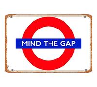 Vintage Tin Sign Mind The Gap Hippie Room Decor Gifts Star Posters Retro Cartoon Film Animation Car Funny Metal Sign for Music Bar Home Coffee Movie Art Wall Decor 8x12 inch