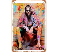 Vintage Tin Sign Movie Poster Lebowski Toilet Wall Art Gift For The Big Fan, Film Lover, Jeff Bridges Fan Metal Retro Decor Home Cafes Office Store Pubs Club 12 X 8 INCH Plaque