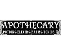 Vintage Tin Sign Retro Metal Apothecary Signs For Home Decor Stylish Wall Art Plaques Gift For Home Bathroom Kitchen And Gothic Wall Decor In Every Room 4x16 In