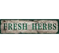 Vintage Tin Sign Retro Metal Fresh Herbs Signs for Home Decor Stylish Wall Art Plaques Gift for Home Bathroom Kitchen and Gothic Wall Decor in Every Room 16x4 in