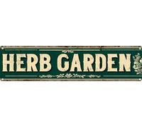 Vintage Tin Sign Retro Metal Herb Garden Signs For Home Decor Stylish Wall Art Plaques Gift For Garden Home Bathroom Kitchen And Gothic Wall Decor In Every Room 4x16 In