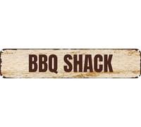 Vintage Tin Sign Retro Metal Wall Decor BBQ SHACK Rustic Aluminum Plaque for Home,Bar,Kitchen,Garage,Man Cave 4x16 Inch