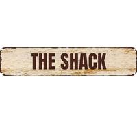 Vintage Tin Sign Retro Metal Wall Decor THE SHACK Rustic Aluminum Plaque for Home,Bar,Kitchen,Garage,Man Cave 4x16 Inch
