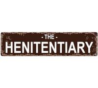Vintage Tin Sign The Henitentiary sign Retro Aluminum Metal Sign for Street Home Office Garden Decor 4x16 Inch